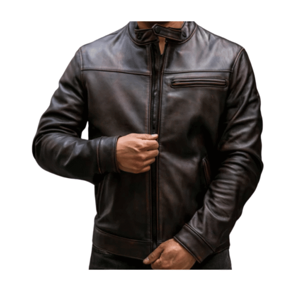 Jacket Crafted Custom Leather Roadster Jacket for Men - Image 2